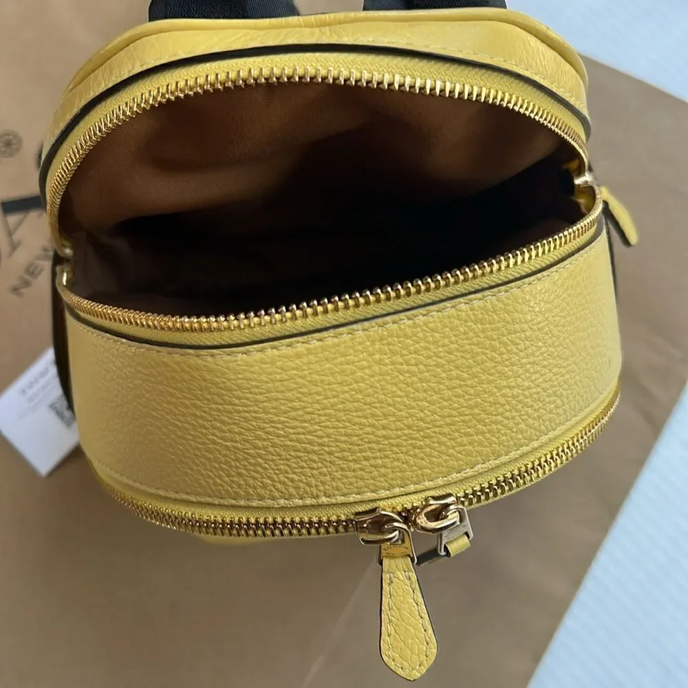Coach Mini Court Backpack in Retro Yellow